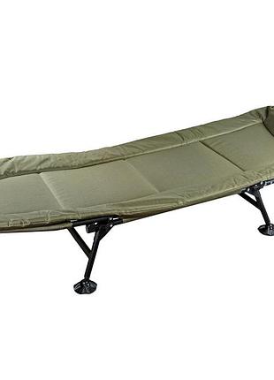 Раскладушка-кровать карповая с матрасом и подушкой light bedchair 6 legs 160кг