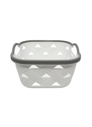 Корзина ажурный 16*16*9см с ручками пластиковая