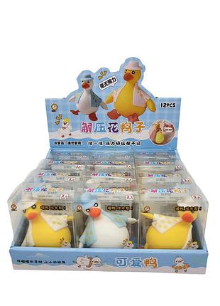 Игрушка антистресс "гусь в шляпке и рубашке" микс в кор. 9*7*4см