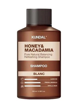 Шампунь восстанавливающий "голубой - нежный аромат чистоты" kundal honey & macadamia nature shampoo blanc 100ml