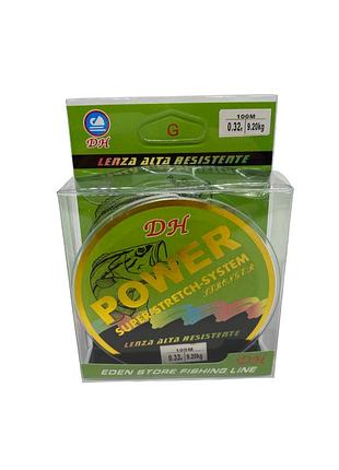 Леска "power" 100м нейлон белая, тест 9,20кг 0,32мм