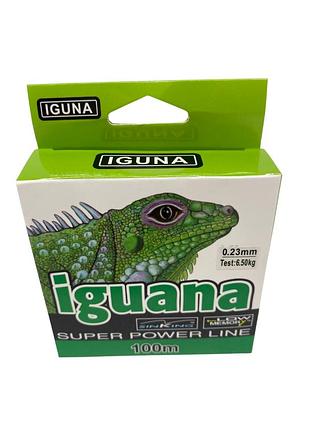 Леска "iguana" 100м нейлон, тест 6,5кг 0,23мм
