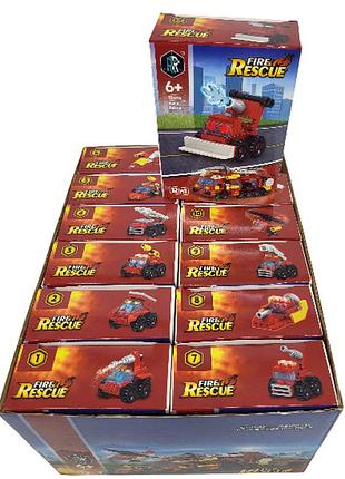 Конструктор "fire rescue" микс, 22-27 дет. в кор. 8*11*3,5см