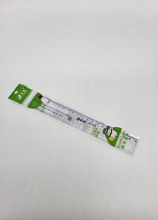 Линейка пластиковая 20см с трафаретом
