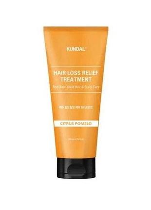 Кондиціонер для волосся пивний kundal beer yeast hair loss relief treatment citrus pomelo 200ml
