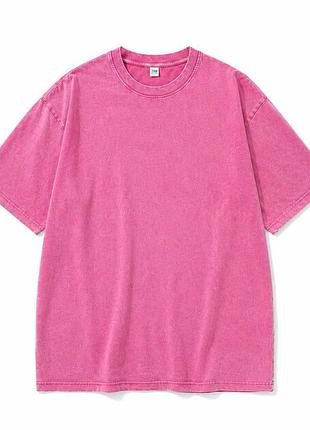 Женская футболка oversize розовая