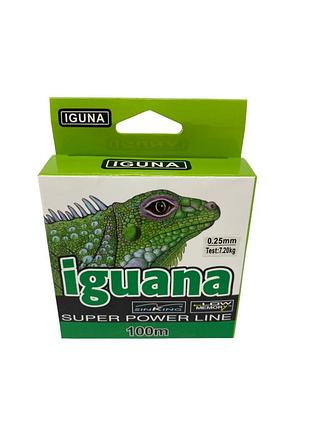 Леска "iguana" 100м нейлон, тест 7.2кг 0,25мм