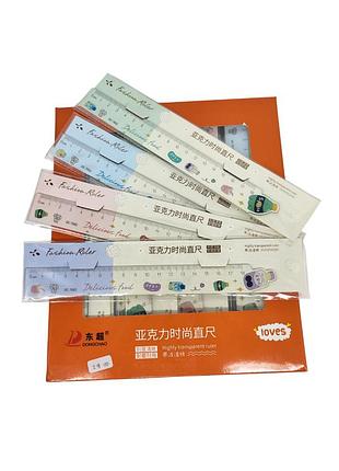 Линейка пластиковая "delisions" 18см микс