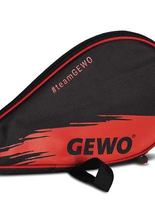 Чехол для ракетки gewo round cover wave с отделением для мячей black/red (109679130)