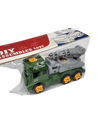 Игрушка-конструктор "войсковая техника" с отверткой,12*7*5см микс