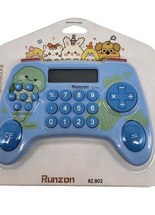 Калькулятор "runzon" в виде джойтика 115*77*16мм на батарейках микс цветов в блистере