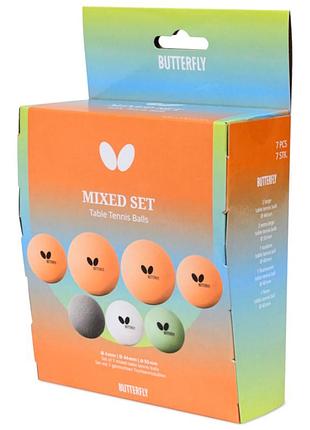 Мячи для настольного тенниса butterfly fun balls 7 шт, mixed pack (7012880440)