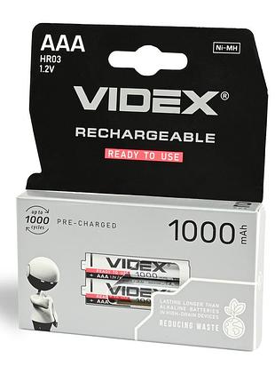 Акумулятори videx hr03/aaa 1000mah double blister ft
