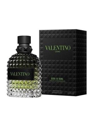 Туалетная вода мужская valentino born in roma uomo green stravaganza, 100 мл