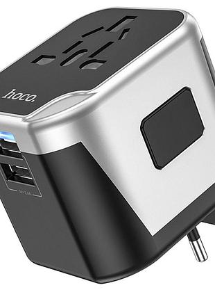Мзп hoco ac5 level 2usb+socket black