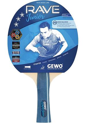 Ракетка для настольного тенниса gewo rave junior fl (10939000011)
