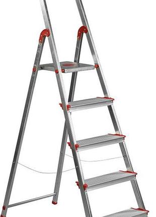 Стремянка rolser escalera brico 220 5 широких ступеней (bri027)