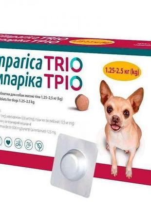 Simparica trio таблетки для собак 1.25–2.5 кг