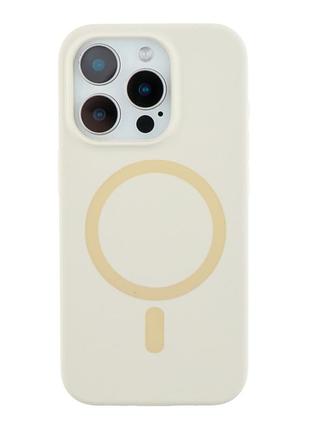 Чохол glow silicone case with magsafe для iphone 15 pro antique white