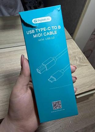 Кабель марки digital.life для подключения устройств с разъемом usb type-c к портам usb type-b