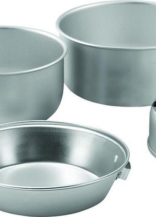 Набор туристической посуды easy camp adventure cook set l silver (580039)