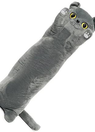 Мягкая игрушка "кот батон" k15312 серый, 100 см