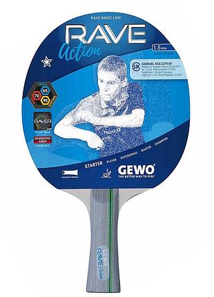 Ракетка для настольного тенниса gewo rave action fl (860000001)