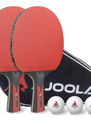 Набор для настольного тенниса joola duo carbon 2 bats 3 balls (54822)