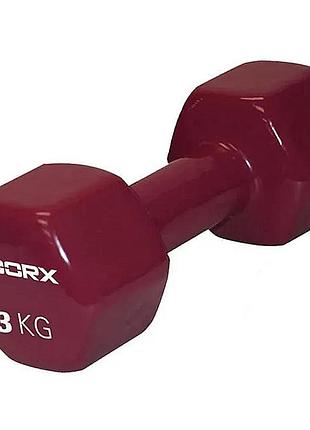 Гантель для фитнеса toorx vinyl 3 кг (mv-3)