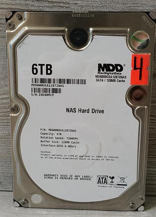 Жорсткий диск hdd 6 tb maxdigitaldata 7200rpm 128mb sata iii (md6000gsa12872nas) 3.5"