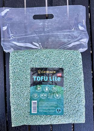 Наповнювач соєвий catblack tofu lite "м’ята", 6 л, 2.6 кг