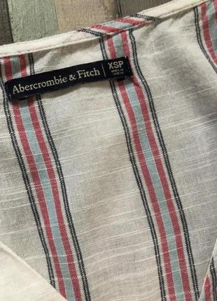 Брендовый  белый сарафан в полоску с поясом и большими пуговицами abercrombie&fitch5 фото