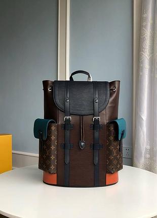 Рюкзак louis vuitton чоловічий ✦ багатоколірний дизайн з монограмою(christopher)