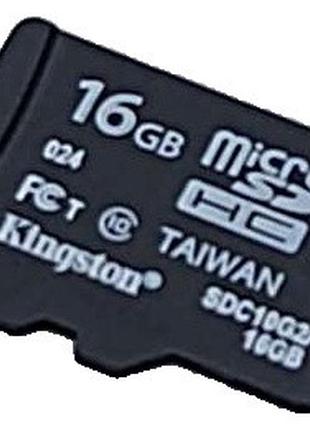 Карта флеш пам'яті б/у microsdhc kingston 16gb
