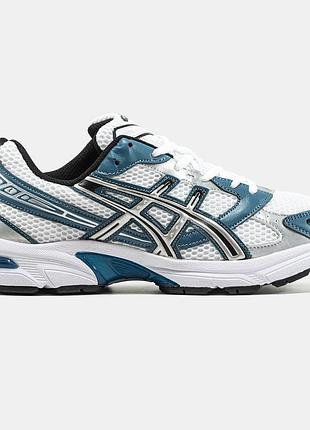Чоловічі білі кросівки asics gel 1130 white blue silver х ассікс 45