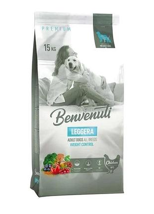 Сухой корм для собак benvenuti leggera с курицей, 5 кг