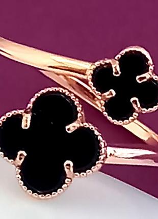 Каблучка чотирилистник stainless steel, po. р 17- 19,5.