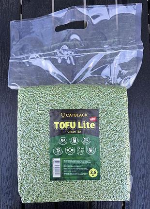 Наповнювач соєвий catblack tofu lite "зелений чай", 6 л, 2.6 кг