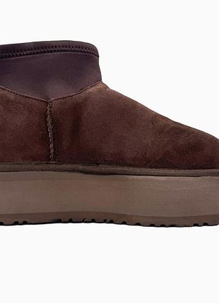 Женские коричневые ботинки ugg classic dipper boots low brown х диппер 37