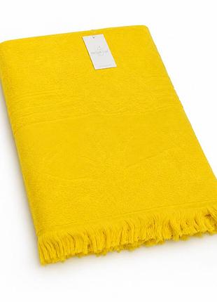 Пляжное полотенце maison dor palm beach yellow хлопок 100-200 см желтое