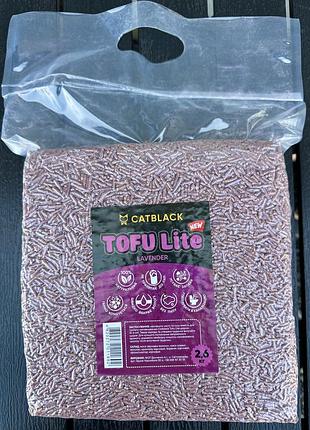 Наповнювач соєвий catblack tofu lite "лаванда", 6 л, 2.6 кг