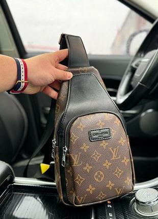Сумка-слинг, бананка, барсетка louis vuitton.| lv (avenue)