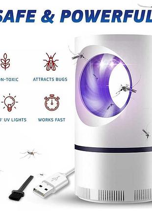 Знищувач комарів і комах mosquito killer 360 (великий) лампа пастка від usb