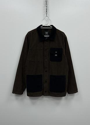 Шикарна вельветова куртка vans drill chore coat corduroy jacket brown/black