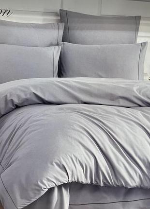 Комплект постельного белья maison d'or richmond cotton grey хлопок 220-200 см серый