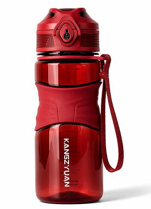 Бутылка kangzyuan 450 мл - красная tritan bpa-free, ударопрочная, спортивная с эргономичной крышкой
