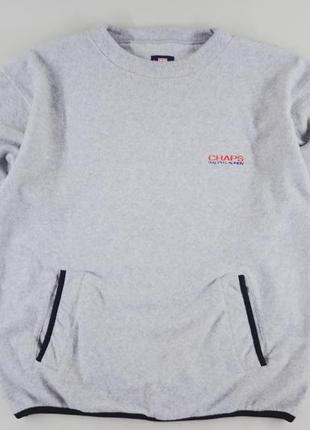 Винтажный флисовый свитшот polo ральф лаурен chaps tech fleece реглан с карманами rrl
