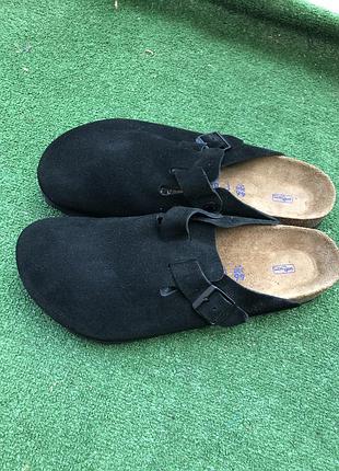 46р(30 см). birkenstock boston. сабо. оригинал. замша. новые