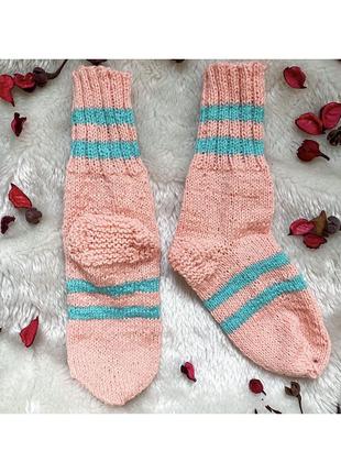 Яскраві в'язані шкарпетки жіночі теплі подарунок красиві шкарпетки