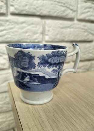Кофейная чашка spode blue italian (copeland spode). антиквариат.